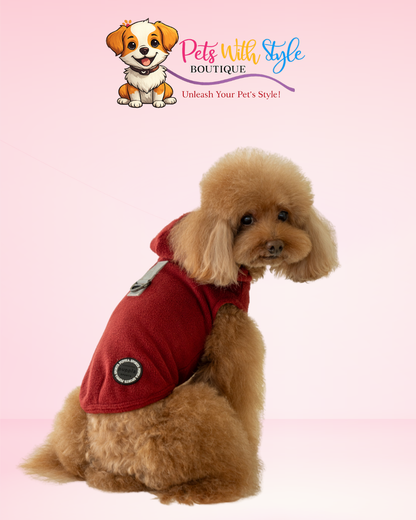 Puppia Zuko Wine Plaid Köpek Kazakı – Şarap Kırmızısı Ekose Evcil Hayvan Kazakı