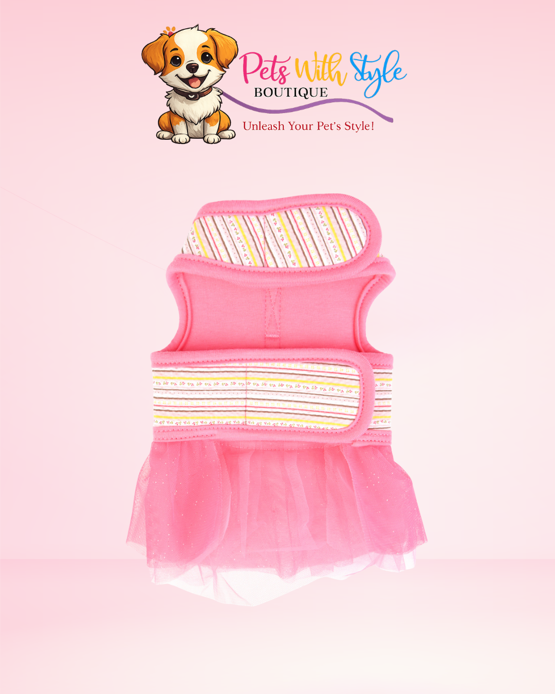 Pinkaholic Joie Flirt Harness Köpek Elbisesi – Koşum Entegreli Neşeli Evcil Hayvan Elbisesi