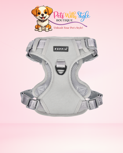 Puppia Jarek Harness Black Plaid Köpek Tasması – Siyah Ekose Koşum Göğüs Tasması