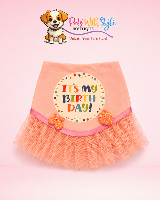 Doğum Günü Temalı Kedi & Köpek Bandana