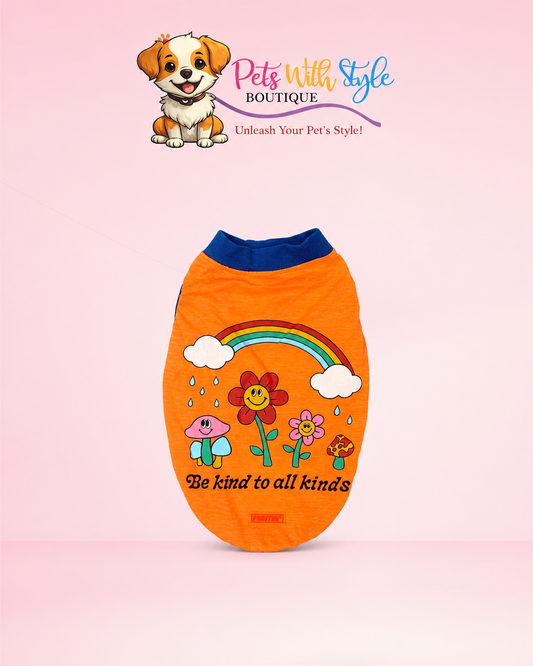 Neon Turuncu Be Kind Kedi Köpek Kıyafeti