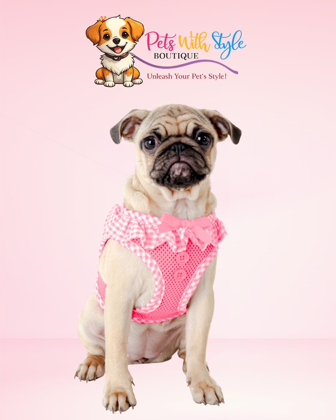 Puppia Vivien Ayarlanabilir Göğüs Tasması – Feminen Tasarımlı Köpek Göğüs Tasması