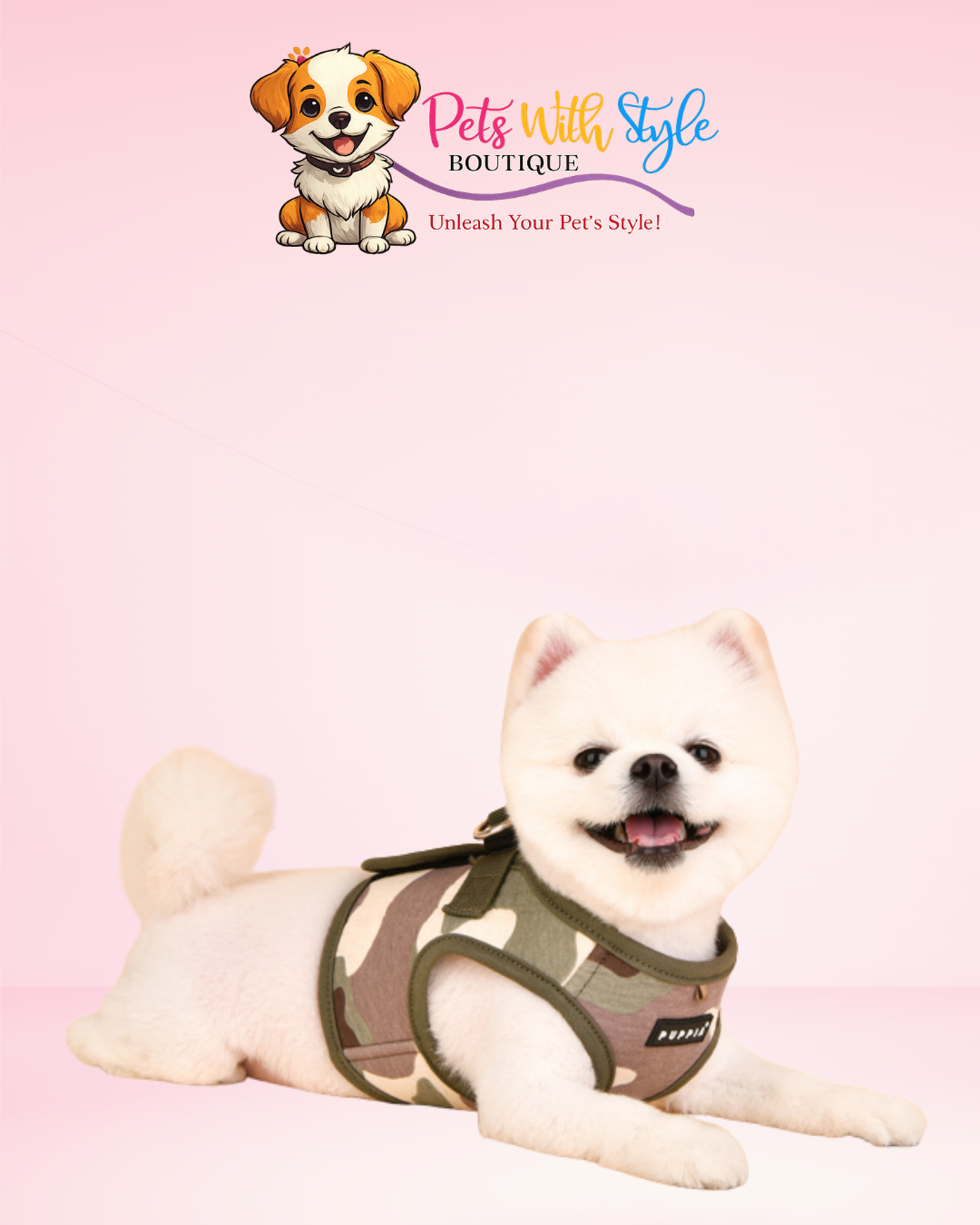 Puppia Lance Harness B Pava Köpek Göğüs Tasması – Tavus Kuşu Desenli Koşum Tasması