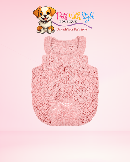 Olchi Ribbon Cooling Knit Köpek Kıyafeti – Serin Tutan Örgü Evcil Hayvan Kıyafeti