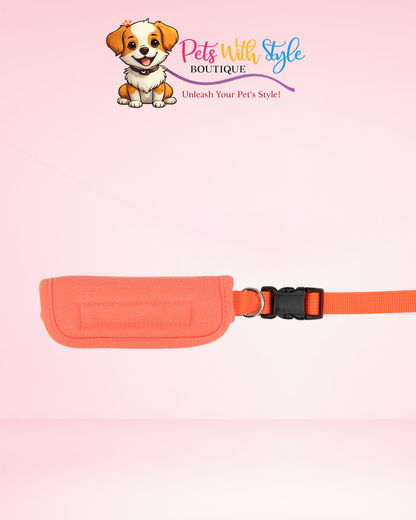 Olchi Flowers Leash Köpek Gezdirme Kayışı – Çiçekli Mor & Turuncu Tasarımlı Tasma