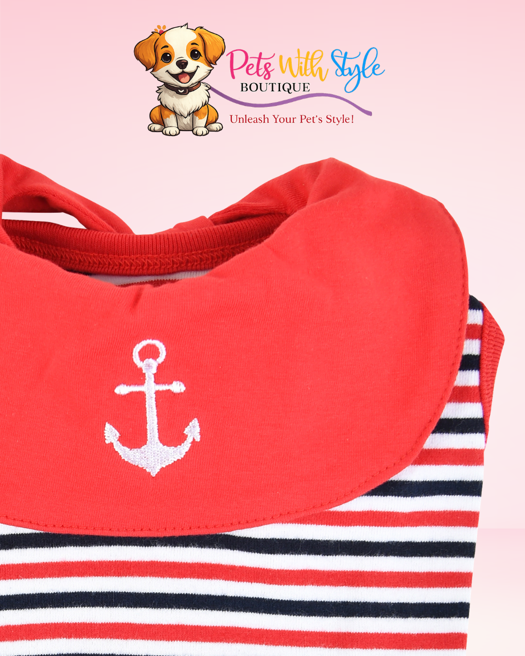 Puppia Nautical Köpek Kıyafeti – Denizcilik Temalı Şık Evcil Hayvan Kıyafeti