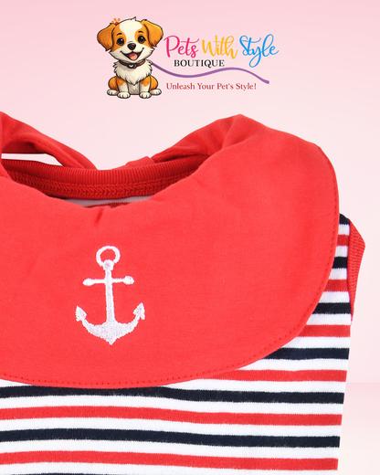 Puppia Nautical Köpek Kıyafeti – Denizcilik Temalı Şık Evcil Hayvan Kıyafeti