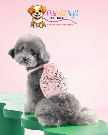 Olchi Ribbon Cooling Knit Köpek Kıyafeti – Serin Tutan Örgü Evcil Hayvan Kıyafeti