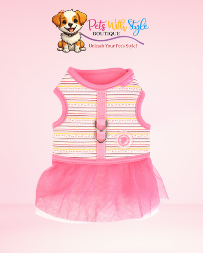 Pinkaholic Joie Flirt Harness Köpek Elbisesi – Koşum Entegreli Neşeli Evcil Hayvan Elbisesi