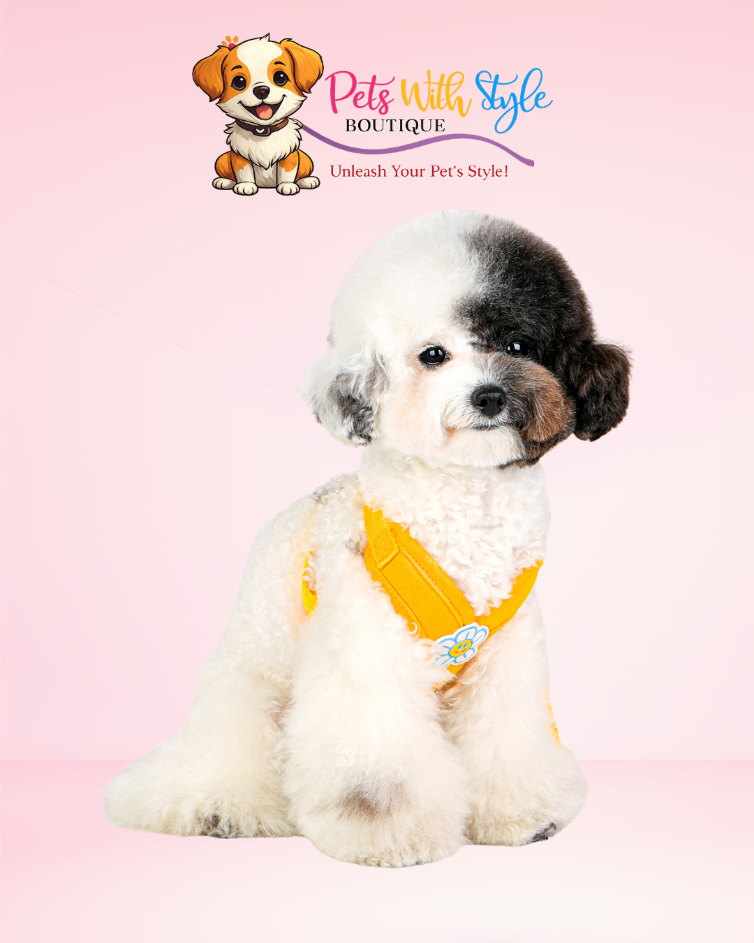 Puppia Flower X Ayarlanabilir Göğüs Tasması – Çiçekli Köpek Göğüs Tasması