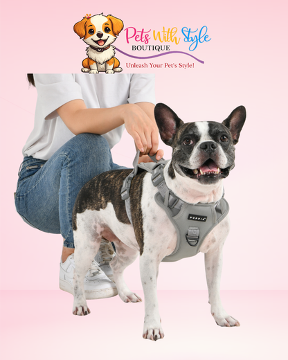 Puppia Jarek Harness Black Plaid Köpek Tasması – Siyah Ekose Koşum Göğüs Tasması