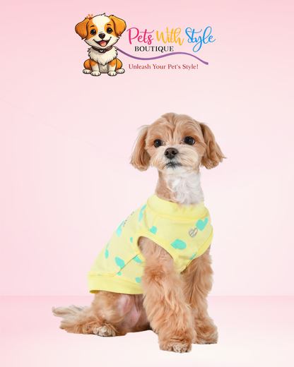 Puppia Pinkaholic Sonata of Love Köpek T-Shirt – Aşk Temalı Evcil Hayvan T-Shirt