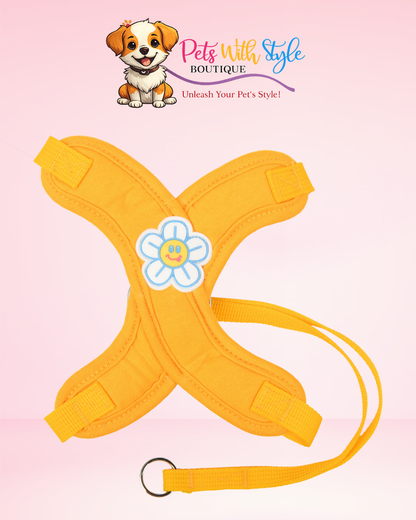 Puppia Flower X Ayarlanabilir Göğüs Tasması – Çiçekli Köpek Göğüs Tasması