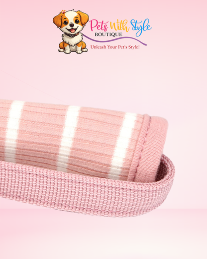 Pinkaholic Cordelia Leash Köpek Gezdirme Kayışı – Kırık Beyaz & Lacivert Klasik Tasma