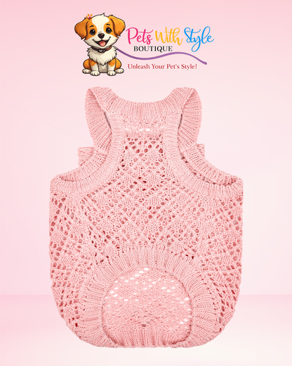 Olchi Ribbon Cooling Knit Köpek Kıyafeti – Serin Tutan Örgü Evcil Hayvan Kıyafeti