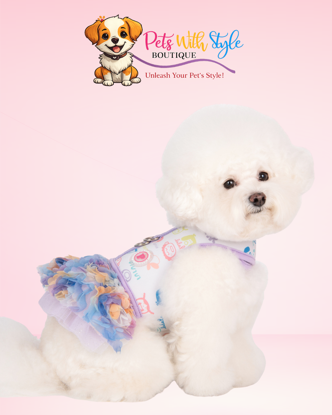 Pinkaholic Berthe Harness D Köpek Elbisesi – Koşum Entegreli Şık Evcil Hayvan Elbisesi