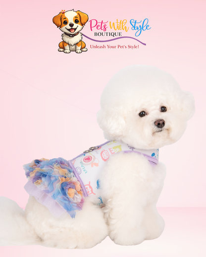 Pinkaholic Berthe Harness D Köpek Elbisesi – Koşum Entegreli Şık Evcil Hayvan Elbisesi