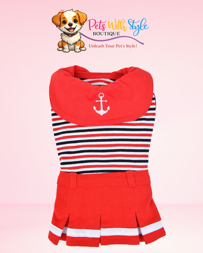 Puppia Nautical Köpek Kıyafeti – Denizcilik Temalı Şık Evcil Hayvan Kıyafeti
