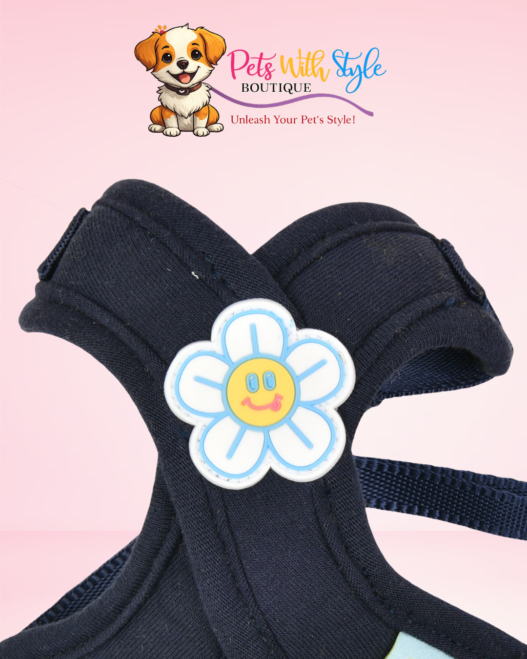 Puppia Flower X Ayarlanabilir Göğüs Tasması – Çiçekli Köpek Göğüs Tasması