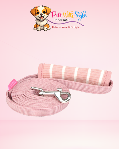 Pinkaholic Cordelia Leash Köpek Gezdirme Kayışı – Kırık Beyaz & Lacivert Klasik Tasma
