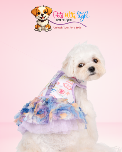 Pinkaholic Berthe Harness D Köpek Elbisesi – Koşum Entegreli Şık Evcil Hayvan Elbisesi
