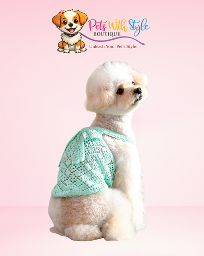 Olchi Ribbon Cooling Knit Köpek Kıyafeti – Serin Tutan Örgü Evcil Hayvan Kıyafeti