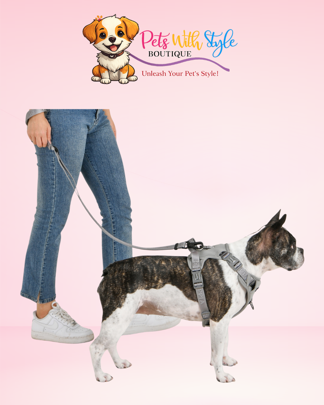 Puppia Jarek Harness Black Plaid Köpek Tasması – Siyah Ekose Koşum Göğüs Tasması