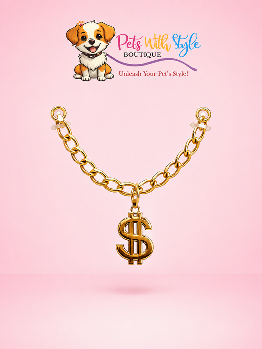 Dolar Görselli Kedi Köpek Kolye